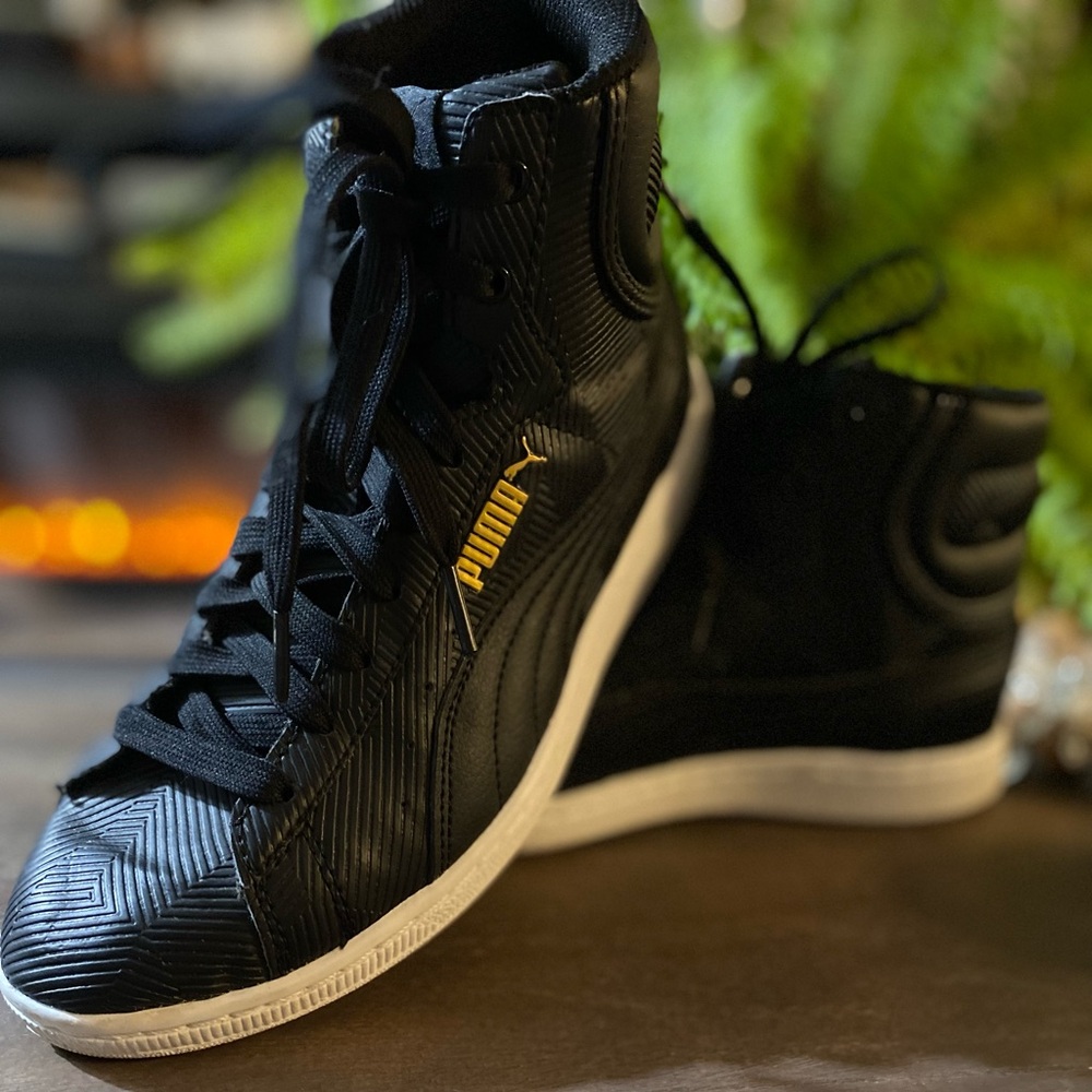 Puma Black High Top Sneakers 🏀👠